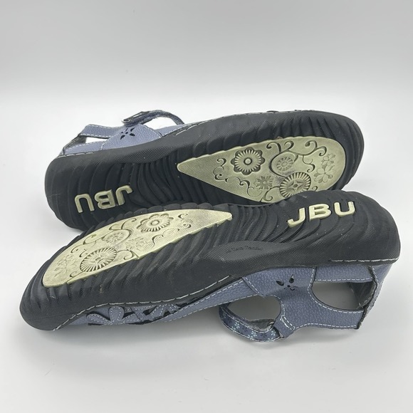 JBU Memory Foam 10M Wildflower Mary Jane Blue Outdoor Casual Comfort Shoe - Picture 6 of 7